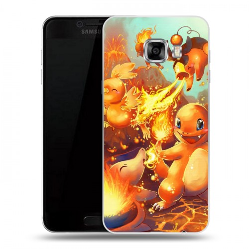 Дизайнерский пластиковый чехол для Samsung Galaxy C5 Pokemon Go