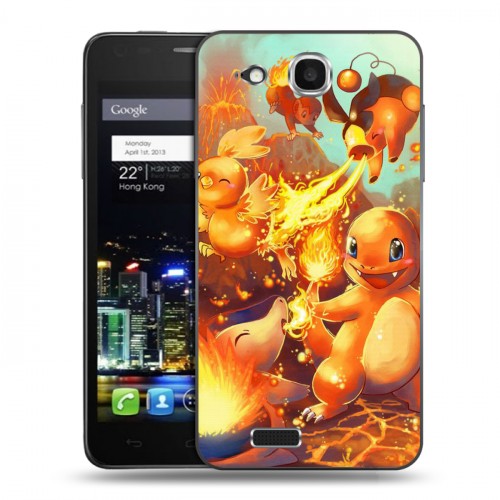 Дизайнерский пластиковый чехол для Alcatel One Touch Idol Ultra Pokemon Go
