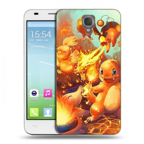 Дизайнерский пластиковый чехол для Alcatel One Touch Idol 2 S Pokemon Go