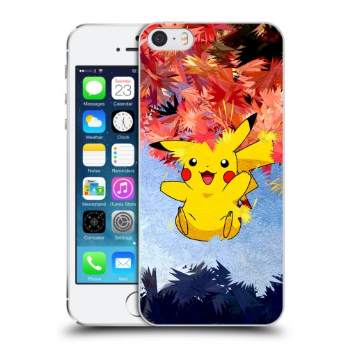 Дизайнерский пластиковый чехол для Iphone 5s Pokemon Go