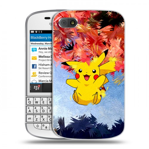 Дизайнерский пластиковый чехол для BlackBerry Q10 Pokemon Go