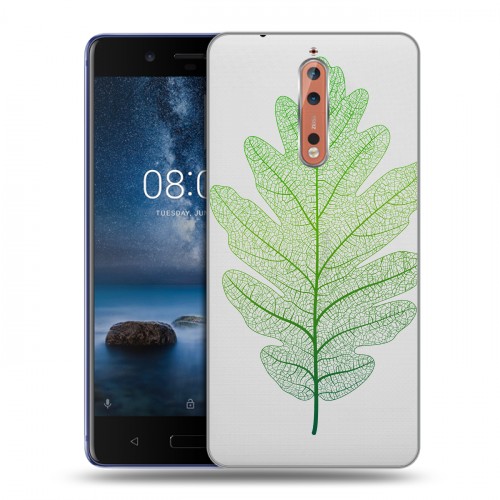 Полупрозрачный дизайнерский пластиковый чехол для Nokia 8