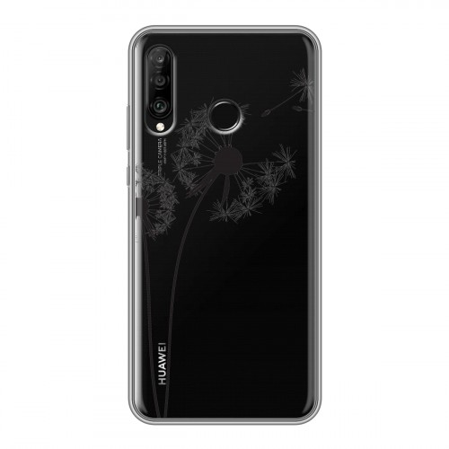 Полупрозрачный дизайнерский силиконовый чехол для Huawei P30 Lite