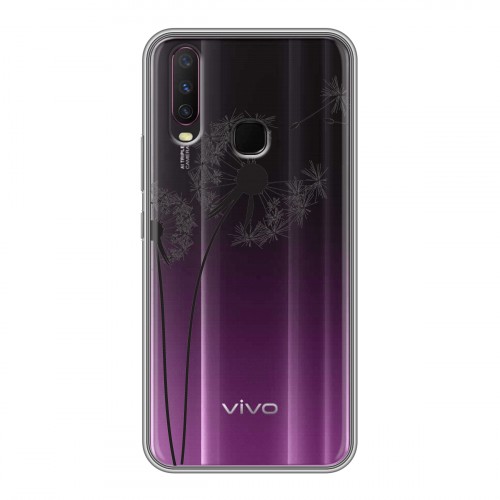 Полупрозрачный дизайнерский силиконовый чехол для Vivo Y17