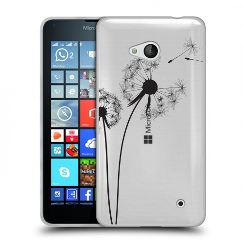 Полупрозрачный дизайнерский пластиковый чехол для Microsoft Lumia 640