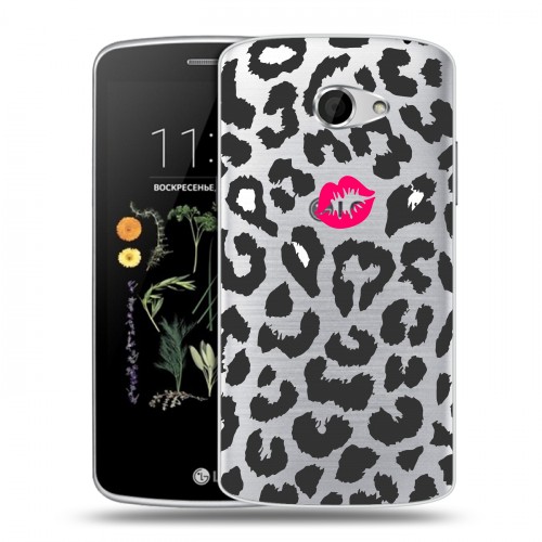 Полупрозрачный дизайнерский пластиковый чехол для LG K5 Прозрачные поцелуи