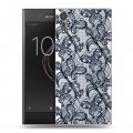 Полупрозрачный дизайнерский пластиковый чехол для Sony Xperia XZs Прозрачные кружева