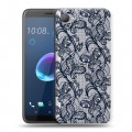 Полупрозрачный дизайнерский пластиковый чехол для HTC Desire 12 Прозрачные кружева