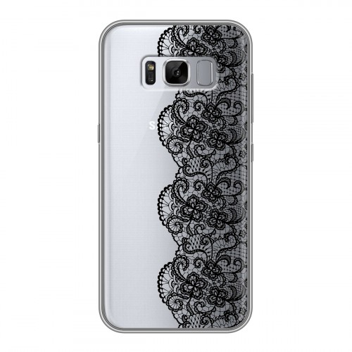 Полупрозрачный дизайнерский пластиковый чехол для Samsung Galaxy S8 Plus Прозрачные кружева