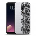 Полупрозрачный дизайнерский пластиковый чехол для Meizu 15 Plus Прозрачные кружева