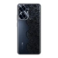 Полупрозрачный дизайнерский пластиковый чехол для Realme C55 Прозрачные кружева