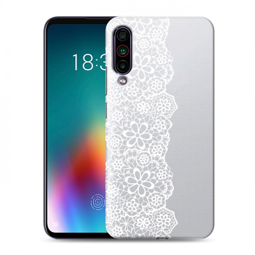 Полупрозрачный дизайнерский силиконовый чехол для Meizu 16T Прозрачные кружева