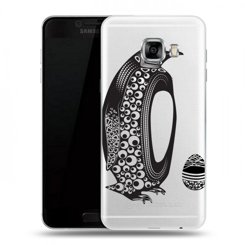 Полупрозрачный дизайнерский пластиковый чехол для Samsung Galaxy C5 Каллиграфия животных