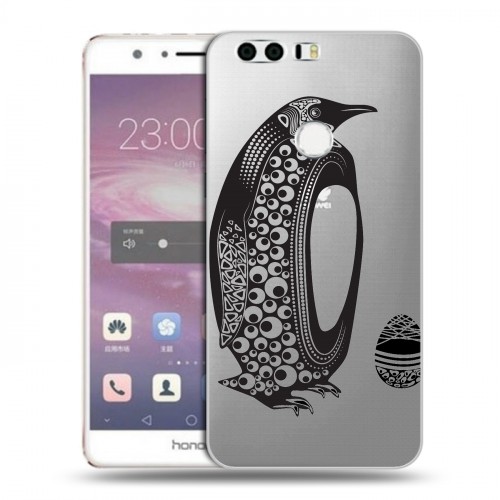 Полупрозрачный дизайнерский пластиковый чехол для Huawei Honor 8 Каллиграфия животных