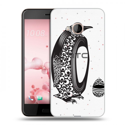 Полупрозрачный дизайнерский пластиковый чехол для HTC U Play Каллиграфия животных
