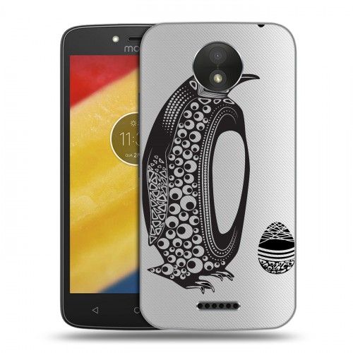 Полупрозрачный дизайнерский пластиковый чехол для Motorola Moto C Plus Каллиграфия животных