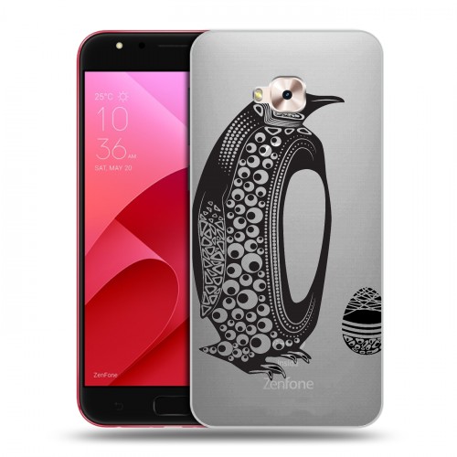 Полупрозрачный дизайнерский пластиковый чехол для ASUS ZenFone 4 Selfie Pro Каллиграфия животных