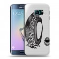 Полупрозрачный дизайнерский пластиковый чехол для Samsung Galaxy S6 Edge Каллиграфия животных
