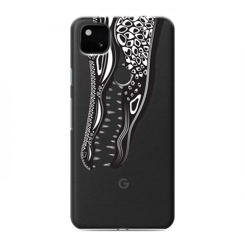 Полупрозрачный дизайнерский пластиковый чехол для Google Pixel 4a Каллиграфия животных