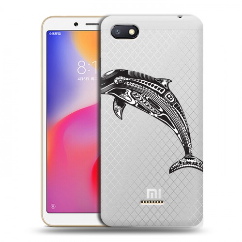 Полупрозрачный дизайнерский пластиковый чехол для Xiaomi RedMi 6A Каллиграфия животных