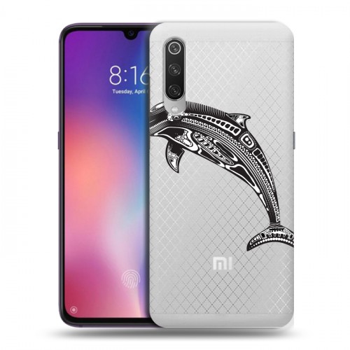 Полупрозрачный дизайнерский силиконовый с усиленными углами чехол для Xiaomi Mi9 Каллиграфия животных