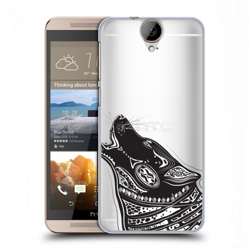 Полупрозрачный дизайнерский силиконовый чехол для HTC One E9+ Каллиграфия животных
