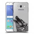 Полупрозрачный дизайнерский пластиковый чехол для Samsung Galaxy J5 Каллиграфия животных