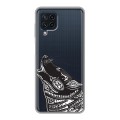 Полупрозрачный дизайнерский силиконовый чехол для Samsung Galaxy A22 Каллиграфия животных