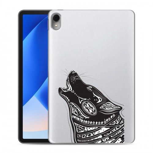 Полупрозрачный дизайнерский силиконовый чехол для Huawei MatePad 11 (2023) Каллиграфия животных