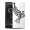 Полупрозрачный дизайнерский пластиковый чехол для Sony Xperia XZs Каллиграфия животных