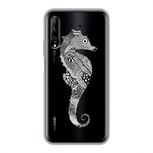 Полупрозрачный дизайнерский пластиковый чехол для Huawei Y9s Каллиграфия животных