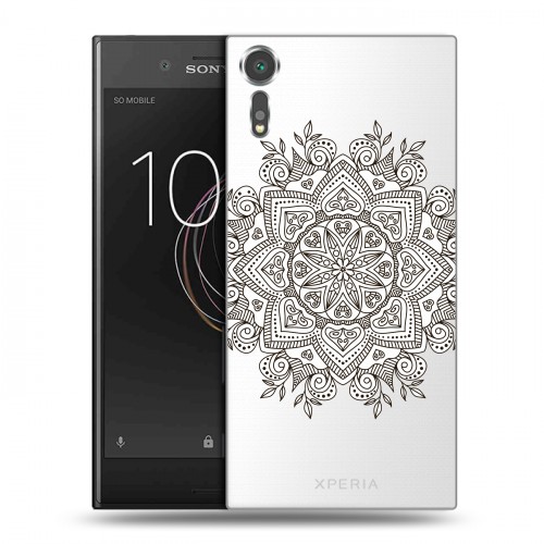 Полупрозрачный дизайнерский пластиковый чехол для Sony Xperia XZs Полупрозрачные мандалы