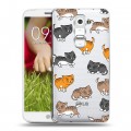 Полупрозрачный дизайнерский пластиковый чехол для LG Optimus G2 mini Прозрачные котята