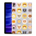 Полупрозрачный дизайнерский силиконовый чехол для Samsung Galaxy Tab A7 10.4 (2020) Прозрачные кошки