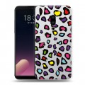 Полупрозрачный дизайнерский пластиковый чехол для Meizu 15 Plus Прозрачные леопарды