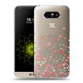 Полупрозрачный дизайнерский пластиковый чехол для LG G5 Прозрачные сердечки