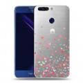 Полупрозрачный дизайнерский пластиковый чехол для Huawei Honor 8 Pro Прозрачные сердечки