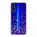 Полупрозрачный дизайнерский пластиковый чехол для Huawei Honor 20 Прозрачные сердечки