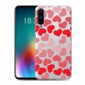 Полупрозрачный дизайнерский силиконовый чехол для Meizu 16T Прозрачные сердечки