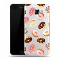 Полупрозрачный дизайнерский пластиковый чехол для Samsung Galaxy C5 Прозрачные пончики