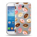 Полупрозрачный дизайнерский пластиковый чехол для Samsung Galaxy Premier Прозрачные пончики
