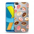 Полупрозрачный дизайнерский пластиковый чехол для Huawei Honor 9 Lite Прозрачные пончики