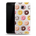Полупрозрачный дизайнерский пластиковый чехол для Samsung Galaxy C5 Прозрачные пончики