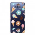 Полупрозрачный дизайнерский силиконовый чехол для Samsung Galaxy Note 9 Прозрачные пончики