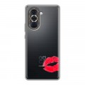 Полупрозрачный дизайнерский пластиковый чехол для Huawei Nova 10 Прозрачные поцелуи