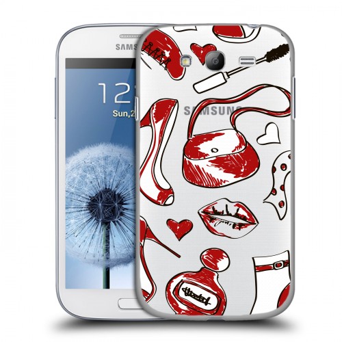 Полупрозрачный дизайнерский пластиковый чехол для Samsung Galaxy Grand Женские паттерны