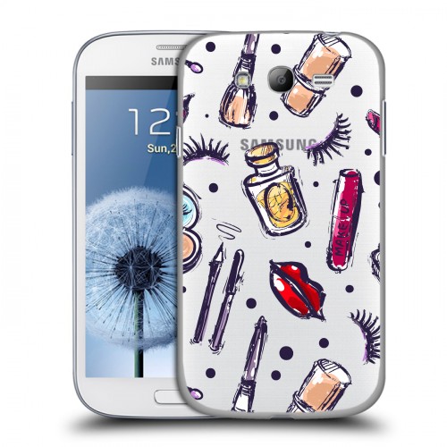 Полупрозрачный дизайнерский пластиковый чехол для Samsung Galaxy Grand Женские паттерны
