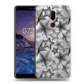 Полупрозрачный дизайнерский пластиковый чехол для Nokia 7 Plus Прозрачные звезды