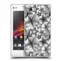 Полупрозрачный дизайнерский пластиковый чехол для Sony Xperia L Прозрачные звезды