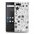 Полупрозрачный дизайнерский пластиковый чехол для BlackBerry KEY2 Прозрачные звезды